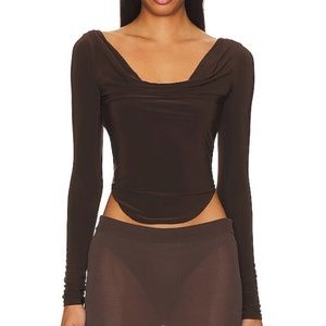 Xander Top in Chocolate Brown